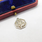 Sterling Silver St Christopher Travel Charm Pendant Vintage c1970