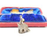 Sterling Silver Revolving Church Wedding Charm Pendant Vintage c1970
