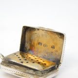 William IV Sterling Silver Floral Pattern Vinaigrette Antique 1834 Birmingham