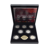 London Mint Office Complete Silver British-India Rupee Seven Coin Set