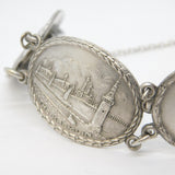 Sterling Silver Allies of WWII Panel Bracelet Antique 1945 London