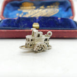 Sterling Silver Victorian Paddle Boat Charm Pendant Vintage c1970