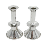 Arts & Crafts Sterling Silver Modernist Candlesticks Antique 1917 London