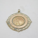 Sterling Silver & Gold Cricket Sporting Fob Medal Antique 1930 Birmingham