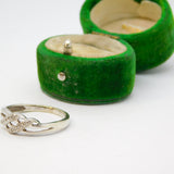 Sterling Silver Spinel Set Swirl Ring Vintage c1970 Size Q