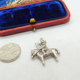 Sterling Silver Canadian Guardsman Soldier Charm Pendant Vintage c1970