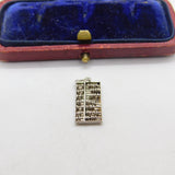 Sterling Silver Mathmatical Abacus Charm Pendant Vintage c1970