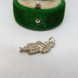 Sterling Silver Bagpipes Charm Pendant Vintage c1970