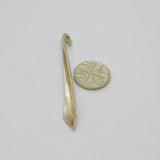 Sterling Silver Modernist Leaf Form Long Drop Studio Pendant Modern c1990s