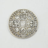 King George II Silver Shilling Coin Antique 1743 Fine Condition