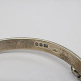 Studio Sterling Silver Heart Drop Bangle Bracelet Vintage 1973 London