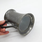 Victorian Period Peweter Tankard with Glass Bottom Antique c1850s