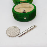 Sterling Silver Spinel Set Drop Charm Pendant Vintage c1970