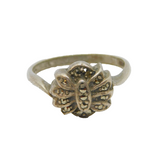Sterling Silver Marcasite Art Deco Dress Ring Antique c1930 Size N 1/2