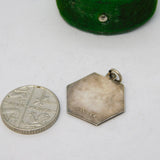 Sterling Silver & Enamel St Christopher Charm Pendant Vintage c1970