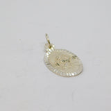 Sterling Silver Oval St Christopher Travel Charm Pendant Vintage c1970