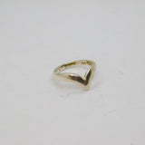Sterling Silver Wishbone Form Band Dress Ring Modern c1990 Size H