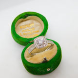 9ct White Gold & Spinel Set Engagement Style Ring Vintage c1990