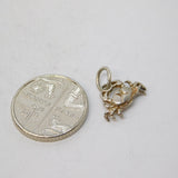 Sterling Silver Cancer the Crab Charm Pendant Vintage c1970
