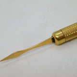 9ct Yellow Gold Engine Turned Propelling Toothpick Fob Vintage 1989 Birmingham
