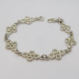 Sterling Silver Bubble Pattern Panel Bracelet Vintage c1990s