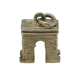 Sterling Silver Arc de Triomphe Charm Pendant Vintage c1970s