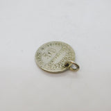 19th Century Sterling Silver Italian Centesimi Coin Charm Pendant Antique c1870