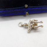 Sterling Silver Aquarius the Water Bearer Zodiac Charm Pendant Vintage c1970