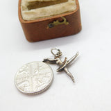 Sterling Silver Ballerina Charm Pendant Vintage c1970