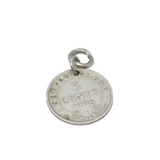 Sterling Silver Newfoundland Coin Charm Pendant Antique 1908 Edwardian