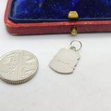 Sterling Silver and Enamel Ilfracombe Travel Shield Charm Pendant Vintage c1970