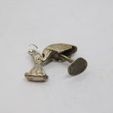 Sterling Silver Stork Carrying Baby Charm Pendant Vintage c1970