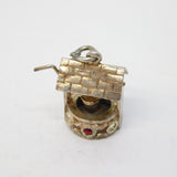 Sterling Silver Wishing Well Charm Pendant Vintage c1970