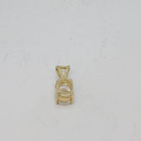 Sterling Silver Cubic Zirconia Minimalist Solitaire Charm Pendant Vintage c1990