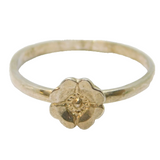 Sterling Silver Daisy Flower Band Dress Ring Vintage c1970 Size K