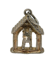 Sterling Silver Church Marriage Gate Charm Pendant Vintage c1970