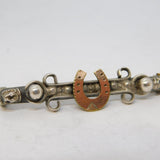 Victorian Sterling Silver Horseshoe Form Sweetheart Brooch Antique c1880