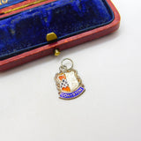 Sterling Silver and Enamel Coniston Travel Shield Charm Pendant Vintage c1970