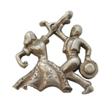 Sterling Silver Flamenco Dancers Charm Pendant Vintage c1970s