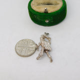 Sterling Silver Warrior With Shield Charm Pendant Vintage c1970