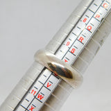 Sterling Silver Rounded 6mm Wide Wedding Band Ring Modern c1990 Size U