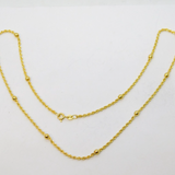 New 9ct Yellow Gold Rope & Bead Chain Necklace 44cm or 18" Length
