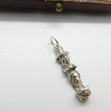 Sterling Silver Unusual Figures Charm Pendant Vintage c1970