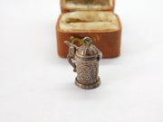 Sterling Silver Beer Tankard Stein Charm Pendant Vintage c1970
