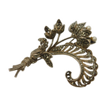 Art Deco Sterling Silver, Pearl & Marcasite Floral Spray Brooch Antique c1930s