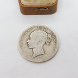 Queen Victoria Sterling Silver Half Crown Coin Fair Condition Antique 1849