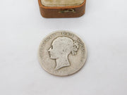 Queen Victoria Sterling Silver Half Crown Coin Fair Condition Antique 1849
