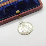 Sterling Silver St Christopher Charm Pendant Vintage c1970