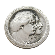 Swiss Sterling Silver Music Festival Vevey Medal Antique 1913 Art Deco