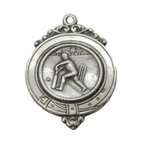 Sterling Silver Cricket Sporting Fob Medal Antique 1926 Birmingham